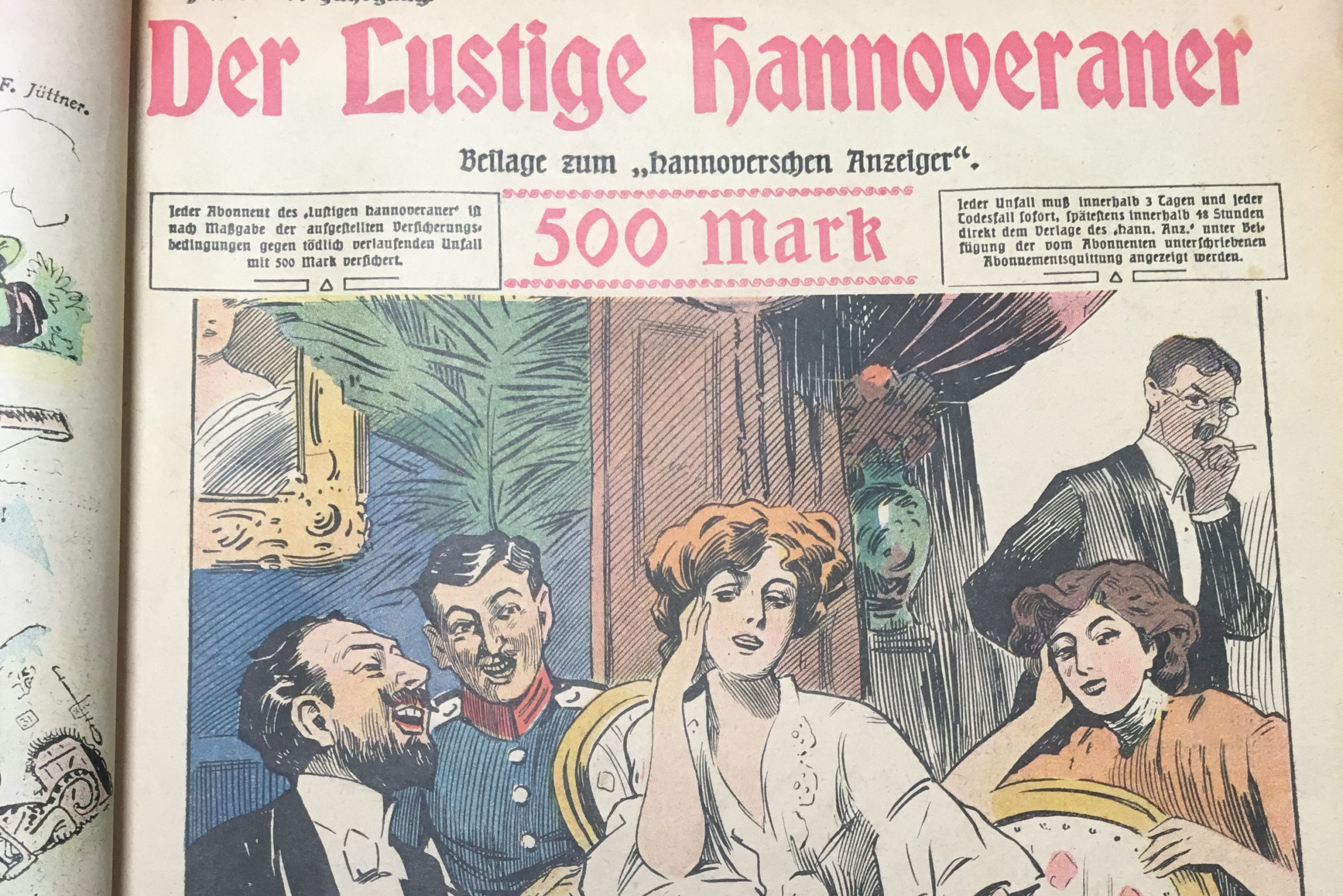 Scan: Titelblatt Der Lustige Hannoveraner. Historische Zeitungsbeilagen.